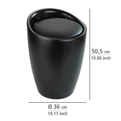 WENKO 24229100 - Hocker CANDY 36x50,5 cm schwarz