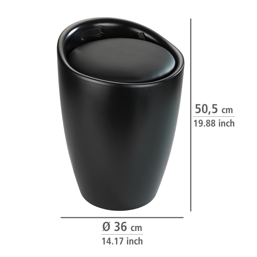 WENKO 24229100 - Hocker CANDY 36x50,5 cm schwarz