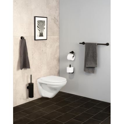 WENKO 24232100-Haken BOSIO BLACK 5,5 x 5,5 cm Edelstahl/silberfarben