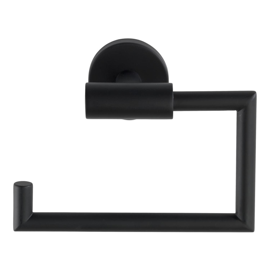 WENKO 24240100-WC-Papierhalter BOSIO BLACK 15x10,5 cm Edelstahl/silber