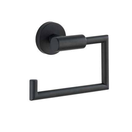 WENKO 24240100-WC-Papierhalter BOSIO BLACK 15x10,5 cm Edelstahl/silber