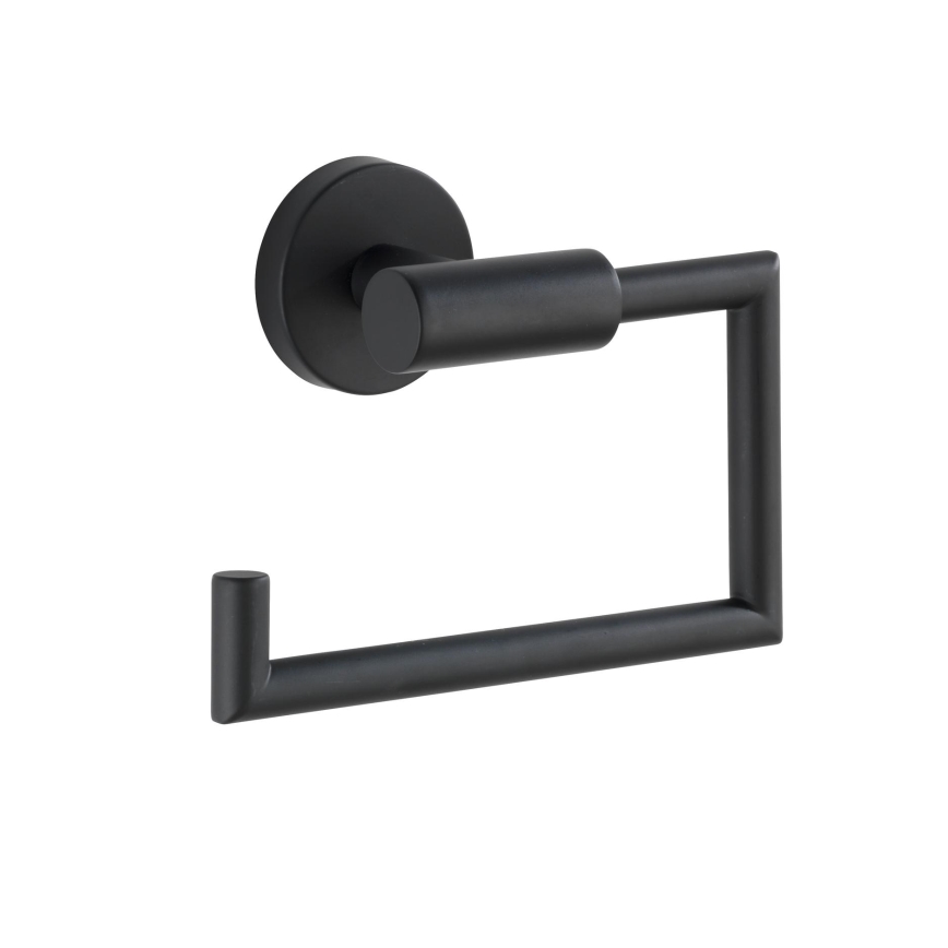WENKO 24240100-WC-Papierhalter BOSIO BLACK 15x10,5 cm Edelstahl/silber