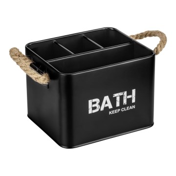 WENKO 24328100 - Aufbewahrungsbox GARA 19x13 cm schwarz