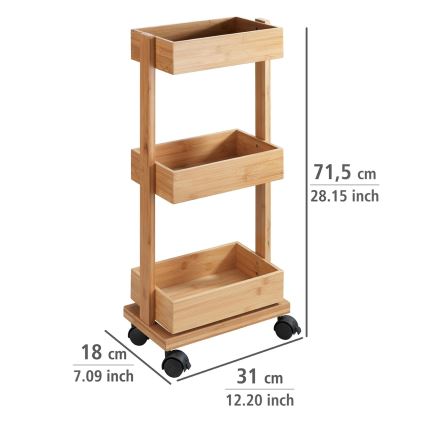 WENKO 24390100 - Regal TORTONA 18x71,5 cm braun/schwarz