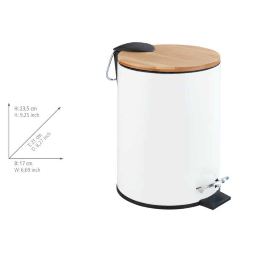 WENKO 24392100 - Korb TORTONA 17x23,5 cm weiß/braun/schwarz