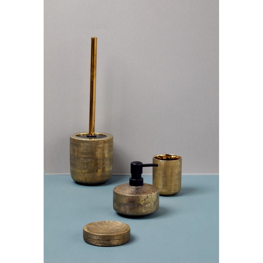 WENKO 24403100 - WC-Bürste RIVARA 11,5 x 40 cm goldfarben