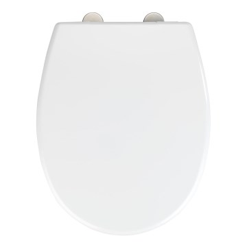 WENKO 24571100-WC WC-Sitz VORNO NEO 46x37 cm weiß/silber