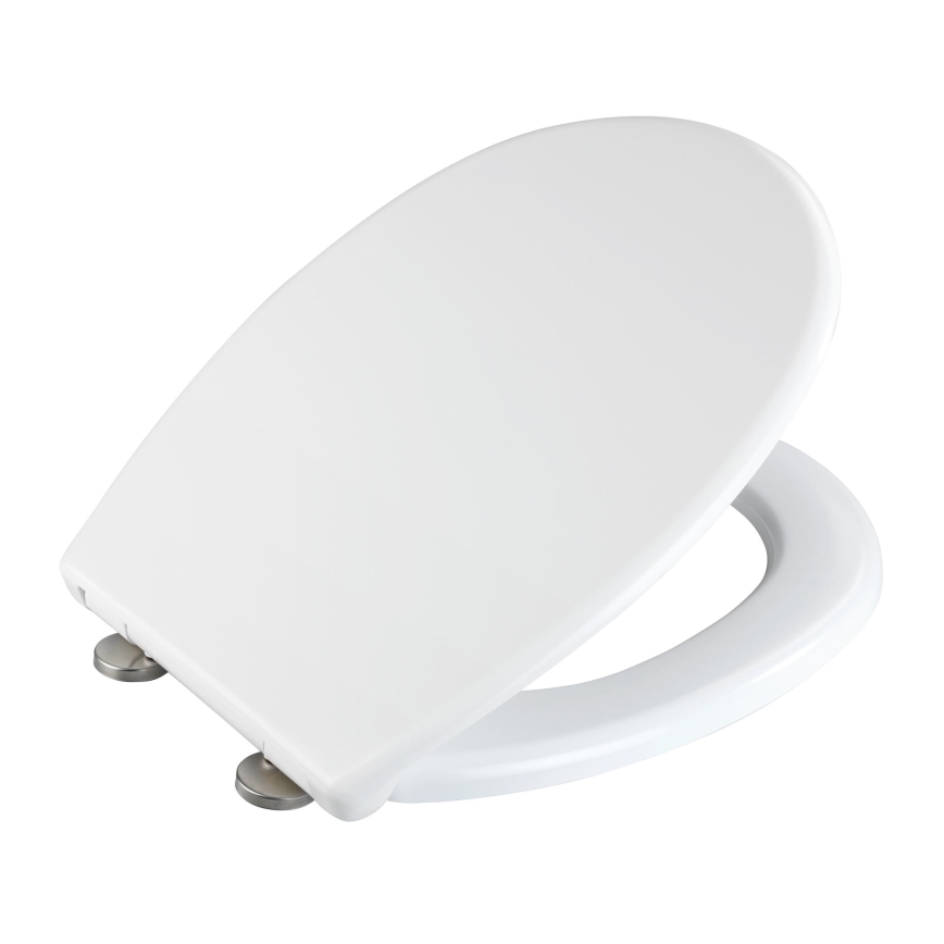 WENKO 24571100-WC WC-Sitz VORNO NEO 46x37 cm weiß/silber