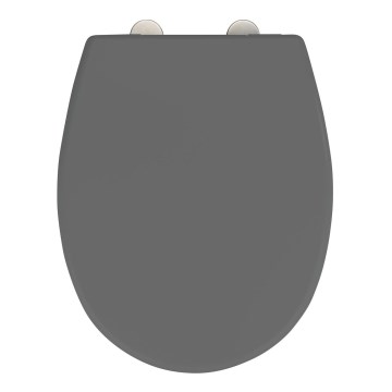 WENKO 24572100-WC WC-Sitz VORNO NEO 46 x 37 cm grau/silber