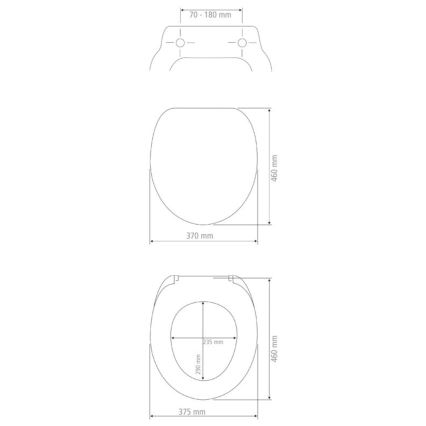 WENKO 24572100-WC WC-Sitz VORNO NEO 46 x 37 cm grau/silber