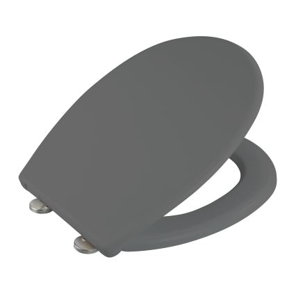 WENKO 24572100-WC WC-Sitz VORNO NEO 46 x 37 cm grau/silber