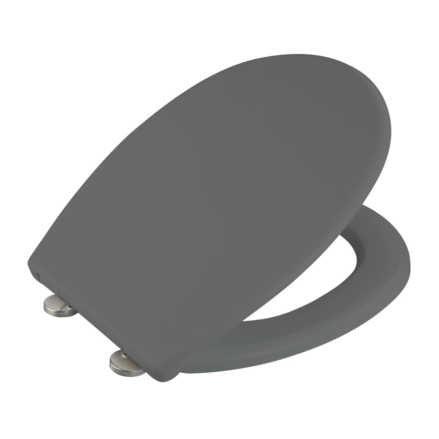 WENKO 24572100-WC WC-Sitz VORNO NEO 46 x 37 cm grau/silber