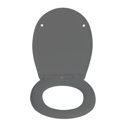 WENKO 24572100-WC WC-Sitz VORNO NEO 46 x 37 cm grau/silber
