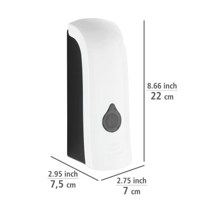 WENKO 24588100-Seifenspender RANERA 740 ml weiß/schwarz