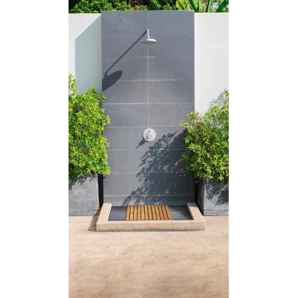 WENKO 24610100 - Fußmatte BAMBUSA 50x50 cm braun