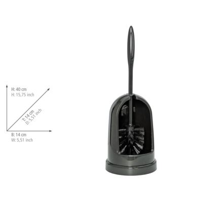 WENKO 24637100 - WC-Bürste STANDARD 14x40 cm schwarz