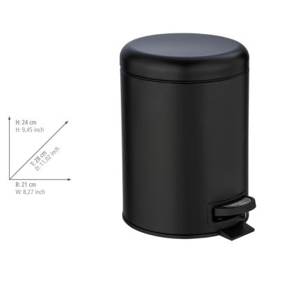 WENKO 24681100 - Korb LEMAN 21 x 24 cm schwarz