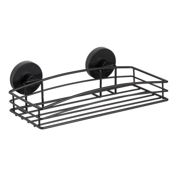 WENKO 24732100-Ablage VACUUM-LOC rund 26x14 cm schwarz