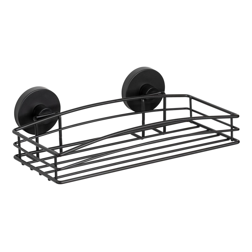 WENKO 24732100-Ablage VACUUM-LOC rund 26x14 cm schwarz