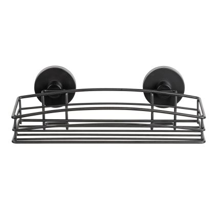 WENKO 24732100-Ablage VACUUM-LOC rund 26x14 cm schwarz