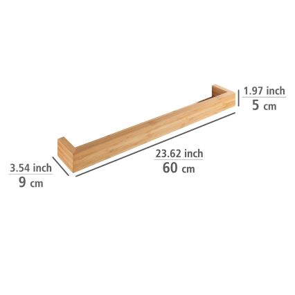 WENKO 24744100 - BAMBUSA Regal 60 x 9 cm, braun