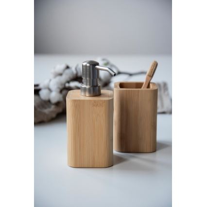WENKO 24747100 - Seifenspender BAMBUSA 9,3 x 16,5 cm braun
