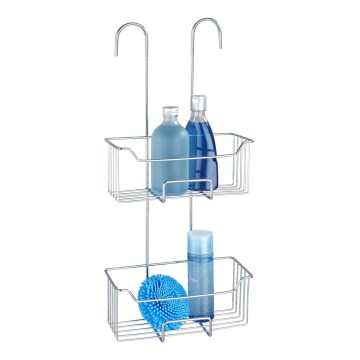WENKO 24758100 - Duschablage MILO 25x55 cm silber/transparent