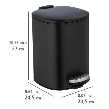 WENKO 24781100 - Korb ALASSIO 20,5x27 cm schwarz