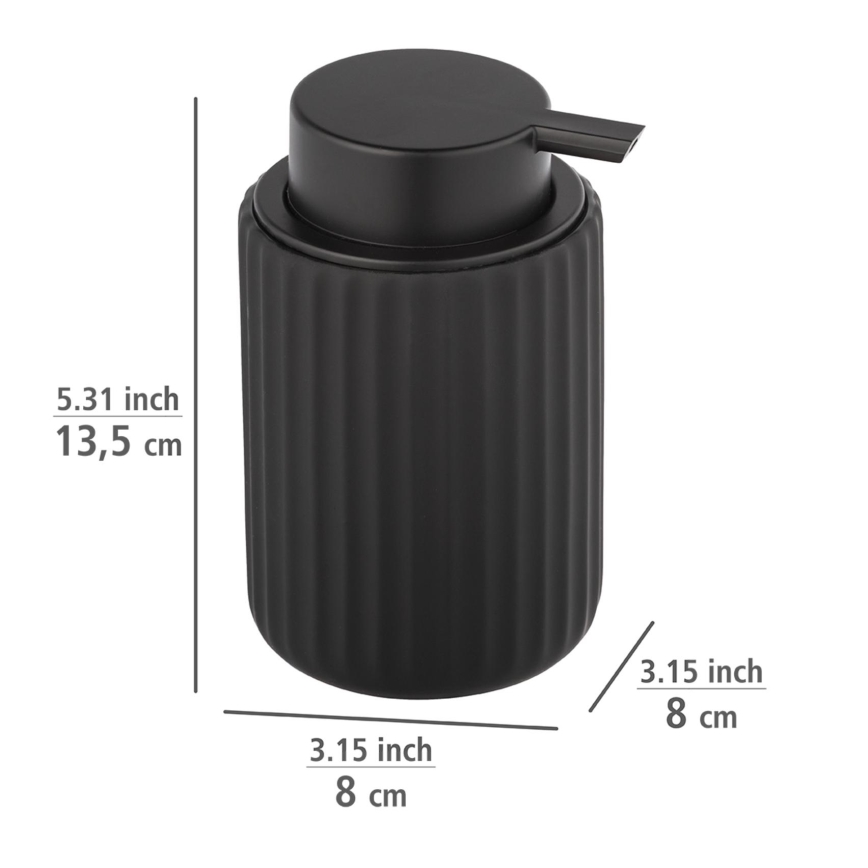WENKO 24804100 - Seifenspender BELLUNO 8x13,5 cm schwarz