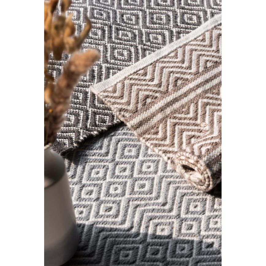 WENKO 24868100 - Badematte SHAKI 50 x 80 cm beige/weiß