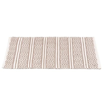 WENKO 24868100 - Badematte SHAKI 50 x 80 cm beige/weiß