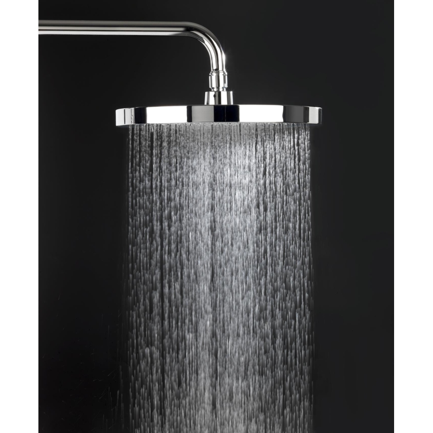 WENKO 24910100 - Duschkopf SOFTWATER 26x26 cm glänzender Chrom/schwarz
