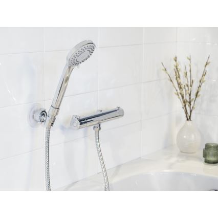 WENKO 24918100 - Duschkopf BASIC LINE 9,5x9,5 cm glänzender Chrom/Silber