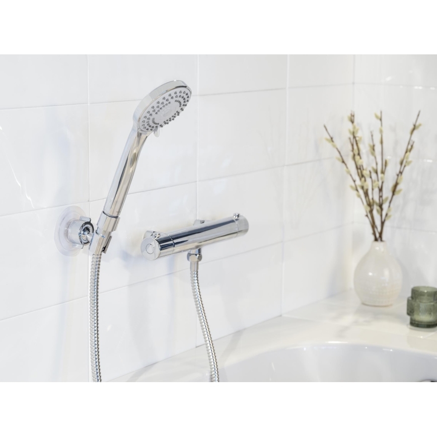 WENKO 24918100 - Duschkopf BASIC LINE 9,5x9,5 cm glänzender Chrom/Silber