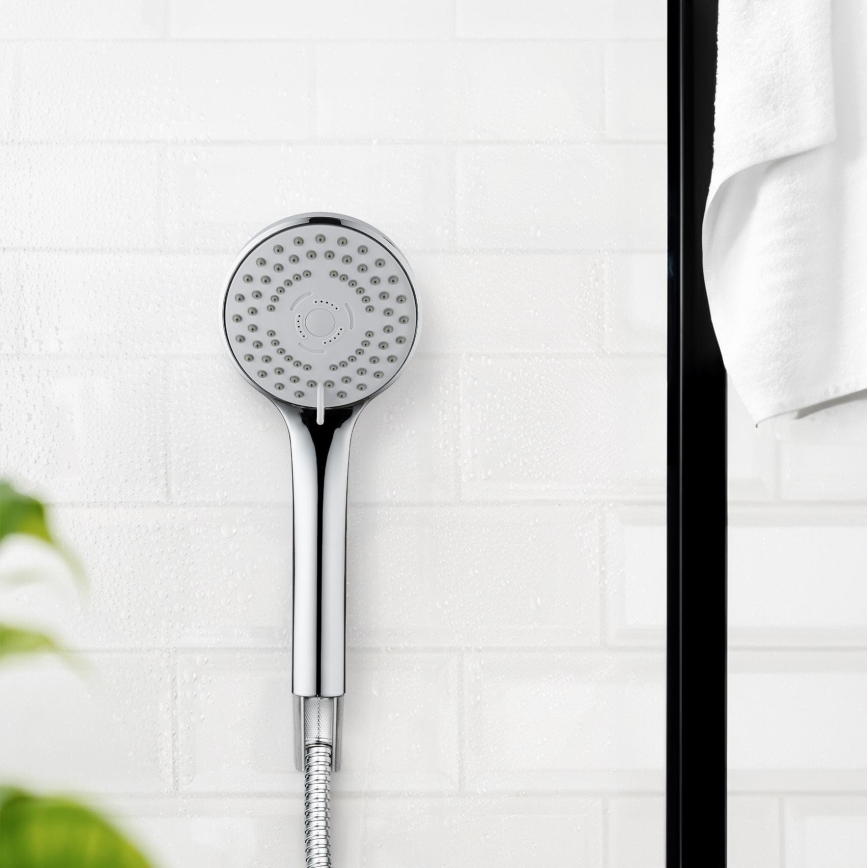 WENKO 24918100 - Duschkopf BASIC LINE 9,5x9,5 cm glänzender Chrom/Silber