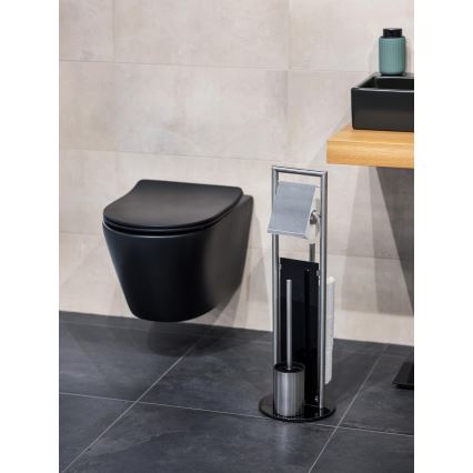 WENKO 24981800 - WC-Set RAVINA 20x70 cm Edelstahl/silber