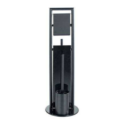 WENKO 24982800 - WC-Set RAVINA 20x70 cm Edelstahl/schwarz