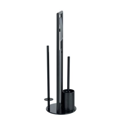 WENKO 24982800 - WC-Set RAVINA 20x70 cm Edelstahl/schwarz