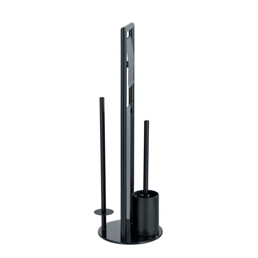 WENKO 24982800 - WC-Set RAVINA 20x70 cm Edelstahl/schwarz