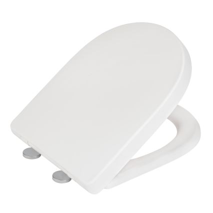 WENKO 24988100-WC WC-Sitz EXCLUSIVE 45 x 36,5 cm weiß/silber