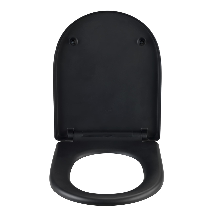 WENKO 24989100-WC WC-Sitz EXCLUSIVE 36,5x45 cm schwarz/silber