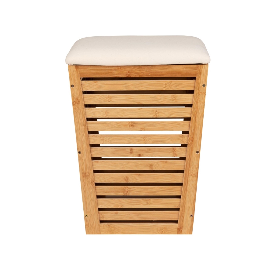 WENKO 25143100 - Wäschekorb BAMBUSA 40x56 cm braun