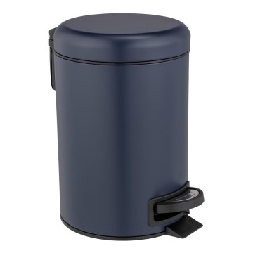 WENKO 25153100 - Mülleimer LEMAN 17x25 cm blau/schwarz