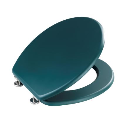 WENKO 25171100-WC WC-Sitz PRIMA 37x41 cm grün/silber