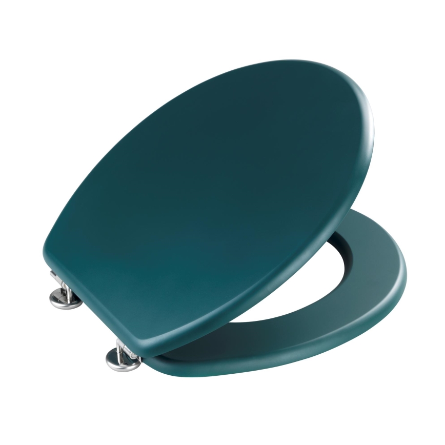 WENKO 25171100-WC WC-Sitz PRIMA 37x41 cm grün/silber