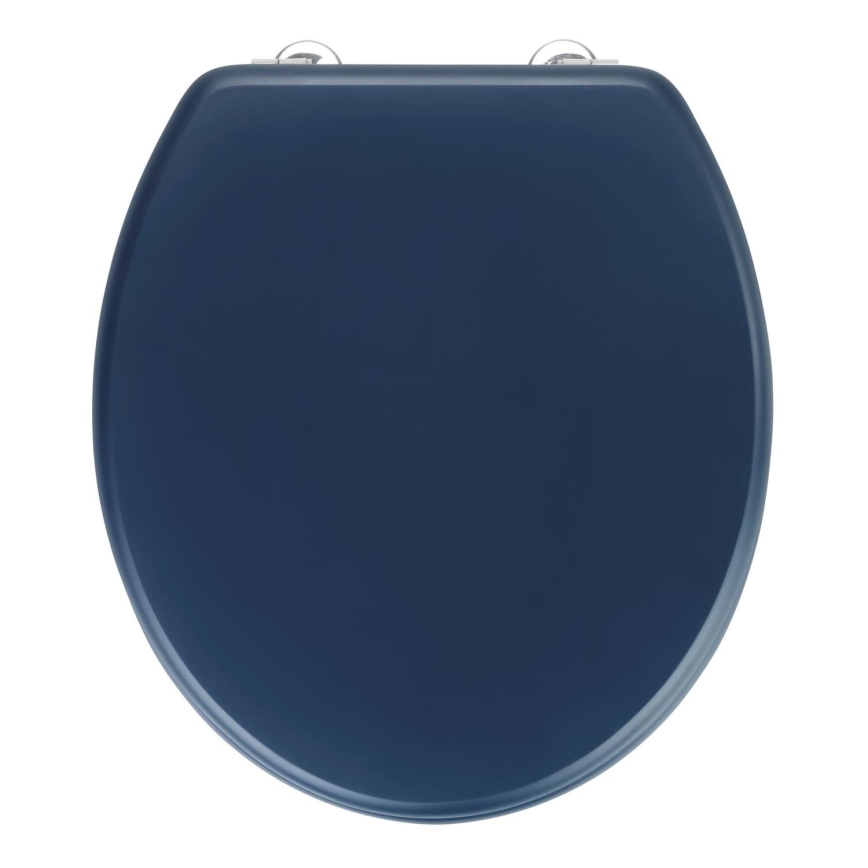 WENKO 25172100-WC-Sitz PRIMA 37x41 cm blau/silber