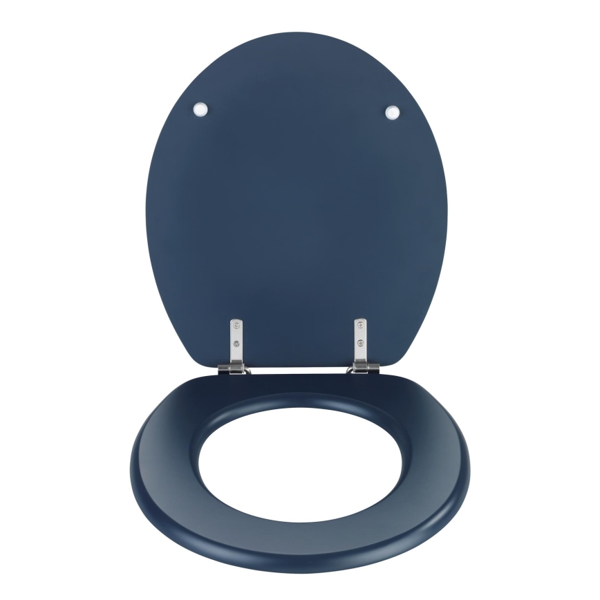 WENKO 25172100-WC-Sitz PRIMA 37x41 cm blau/silber