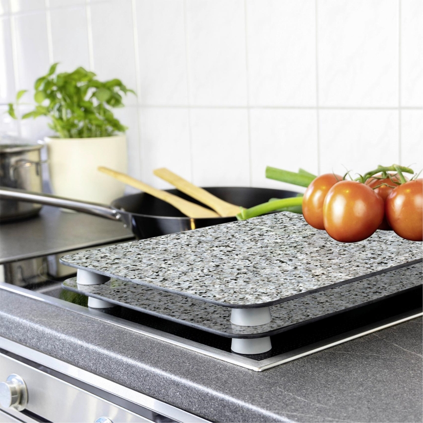 WENKO 2521120500-Abdeckung für Platte ABDECKPLATTE - NEUTRAL 30x52 cm Granit/mehrfarbig