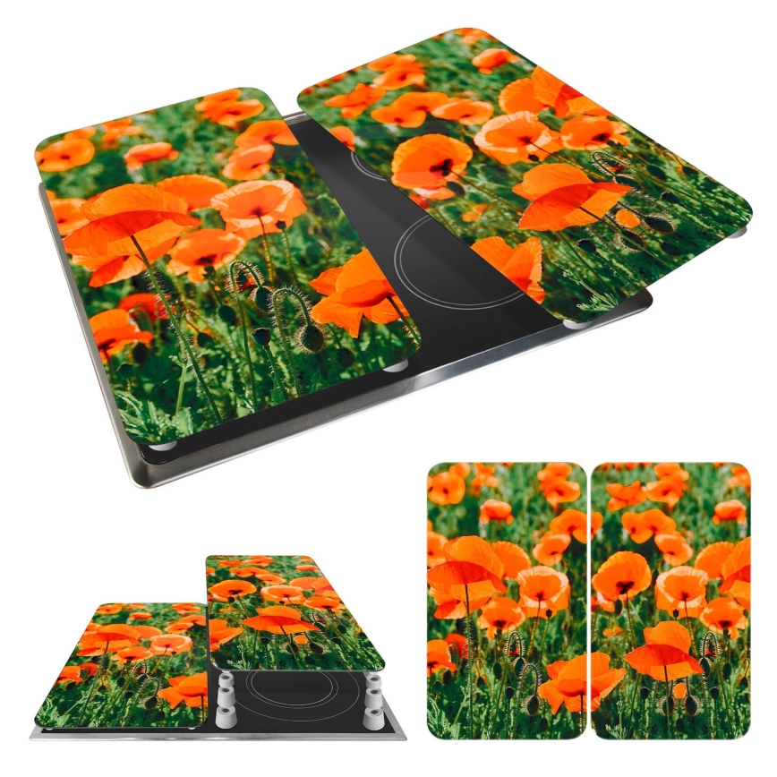WENKO 2521434500-Abdeckplatte ABDECKPLATTE - BLUME/PFLANZE 30x52 cm mehrfarbig