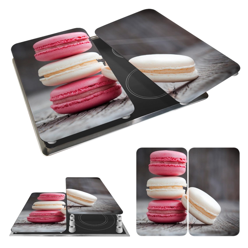 WENKO 2521496100 - Kochfeldabdeckung 52x30 cm, mehrfarbig/grau/transparent